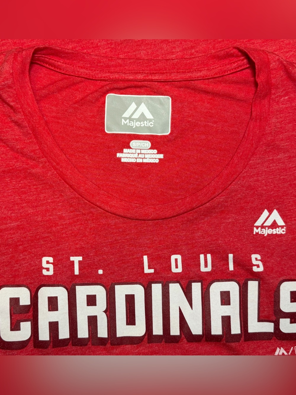 Majestic St. Louis Cardinals Women's 3/4-Sleeve T-Shirt S - Picture 5 of 6